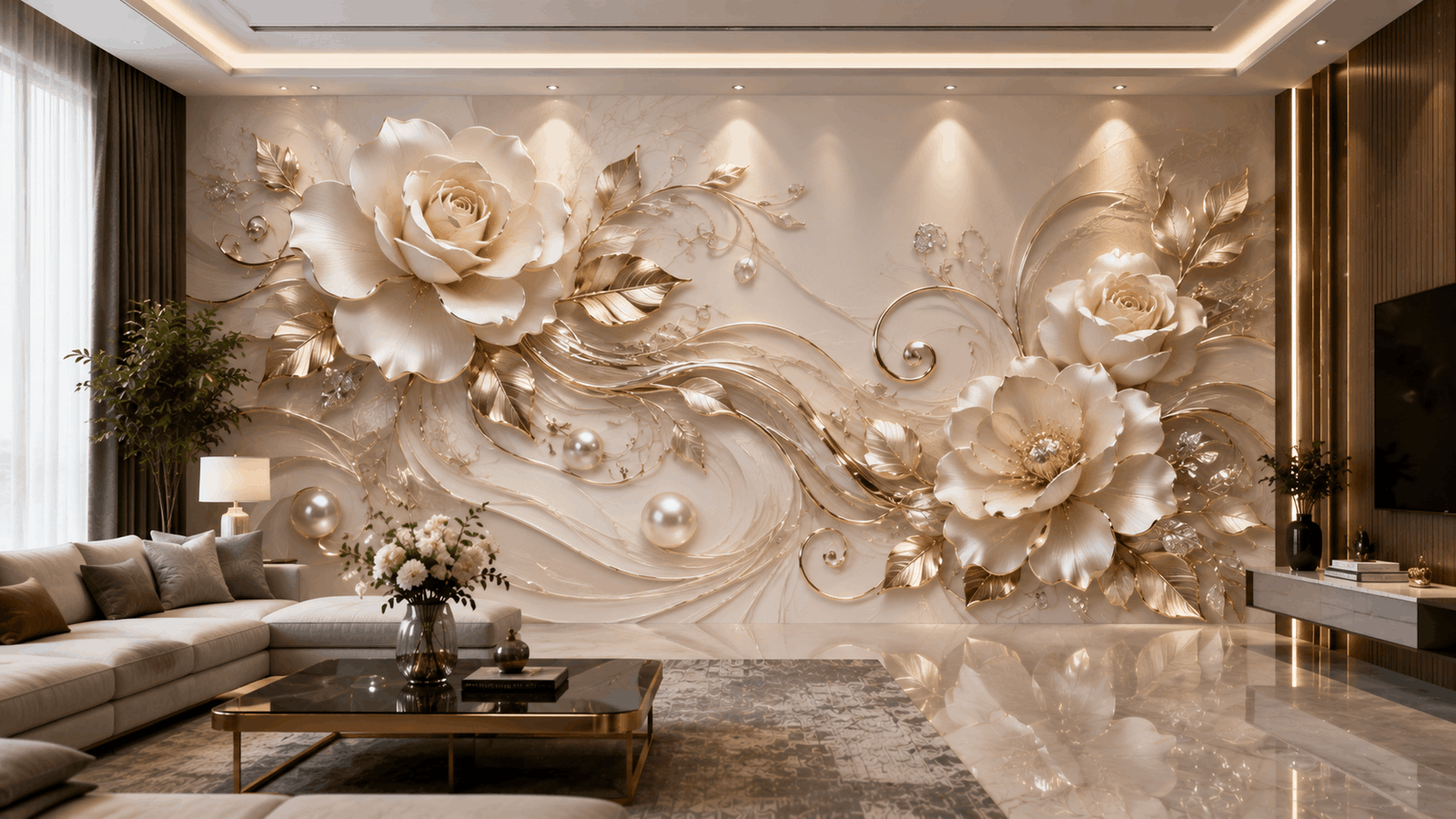 A WOW Interiors designed living space with warm lighting and premium finishes